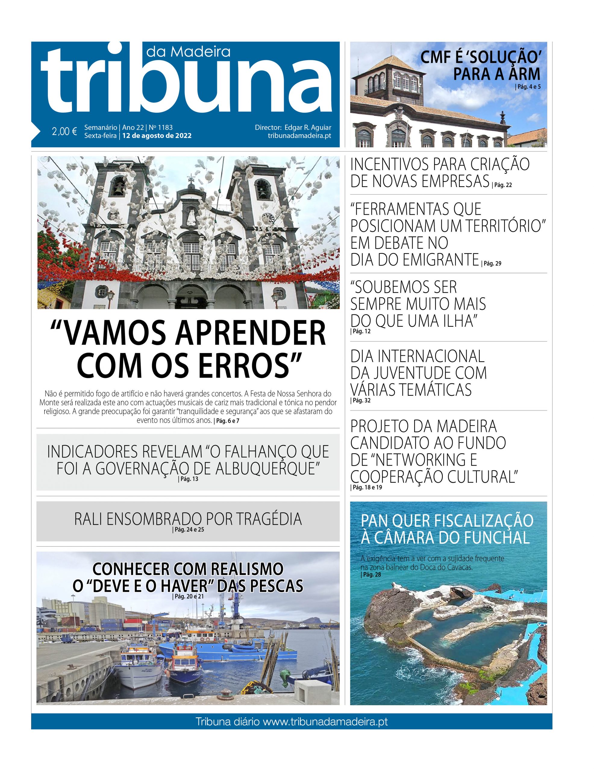 Capa do Semanário Tribuna da Madeira edição 1183