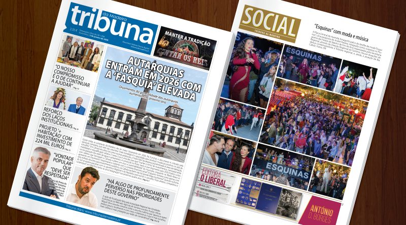 Nas bancas a edição 1358 do Tribuna da Madeira