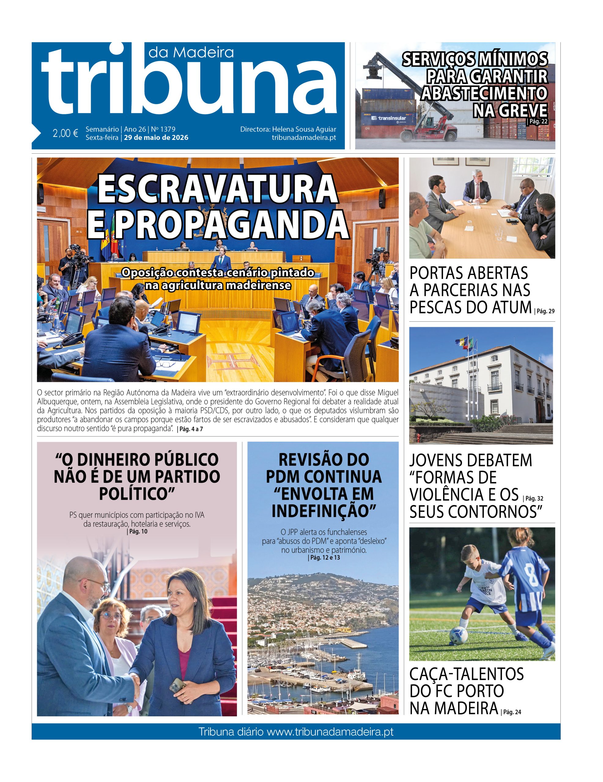 Capa do Semanário Tribuna da Madeira edição 1379