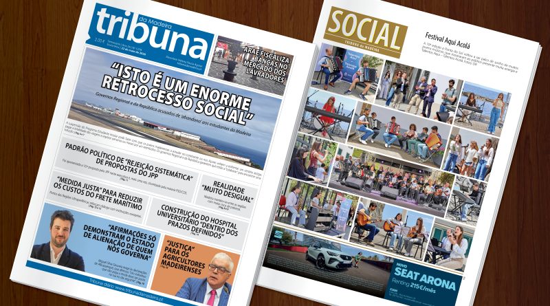 Nas bancas a edição 1378 do Tribuna da Madeira