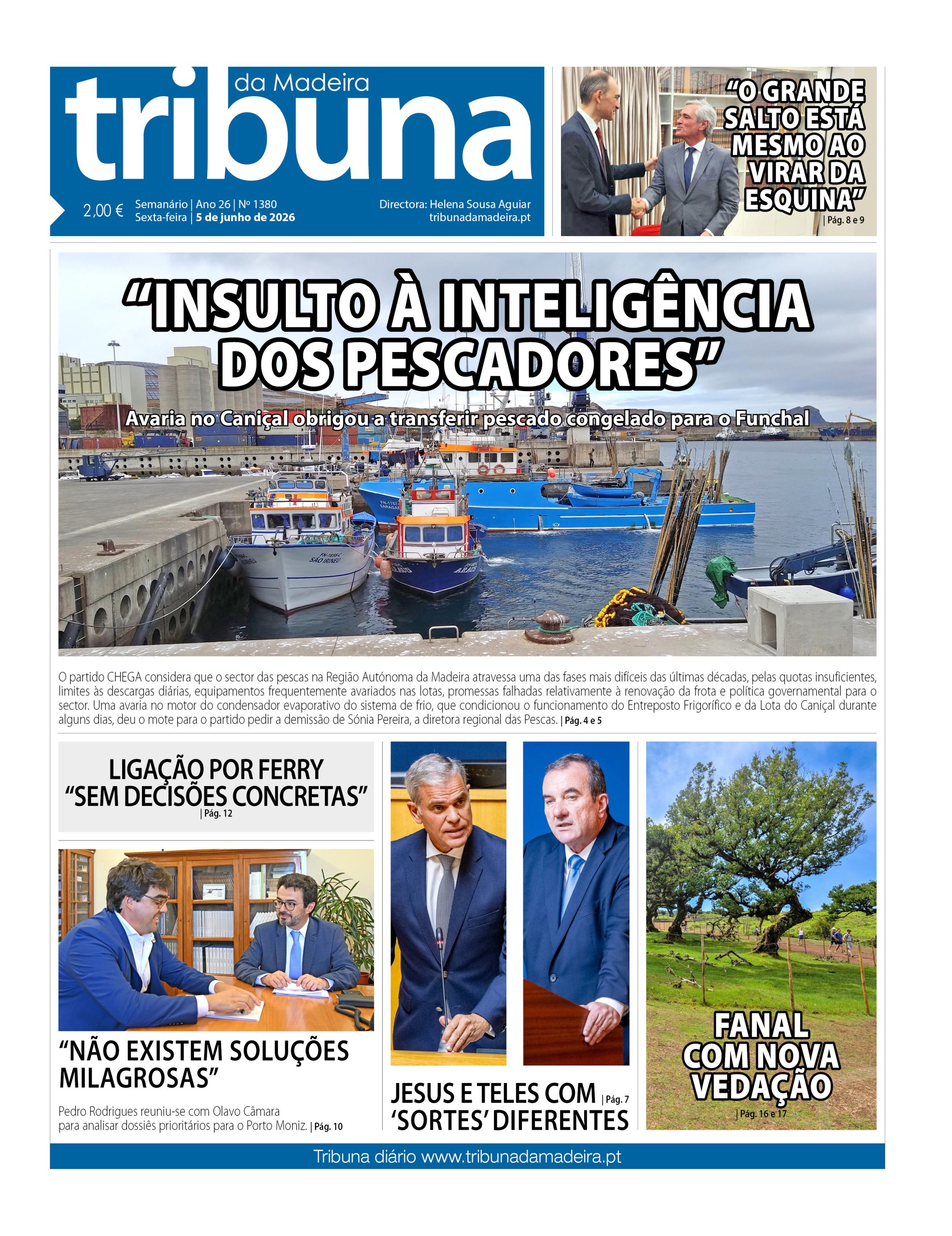 Capa do Semanário Tribuna da Madeira edição 1380