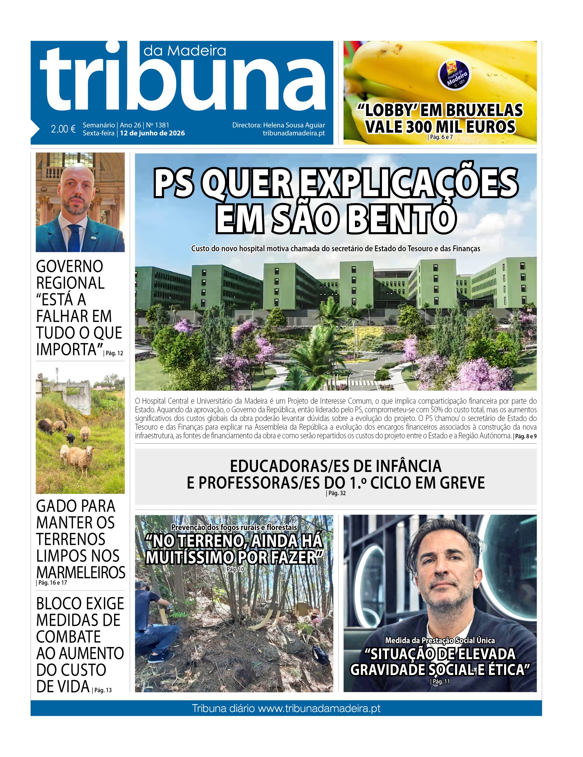 Capa do Semanário Tribuna da Madeira edição 1381