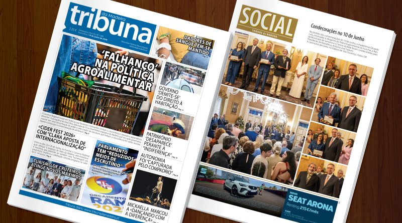 Nas bancas a edição 1382 do Tribuna da Madeira