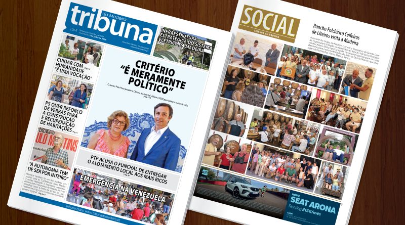 Nas bancas a edição 1384 do Tribuna da Madeira