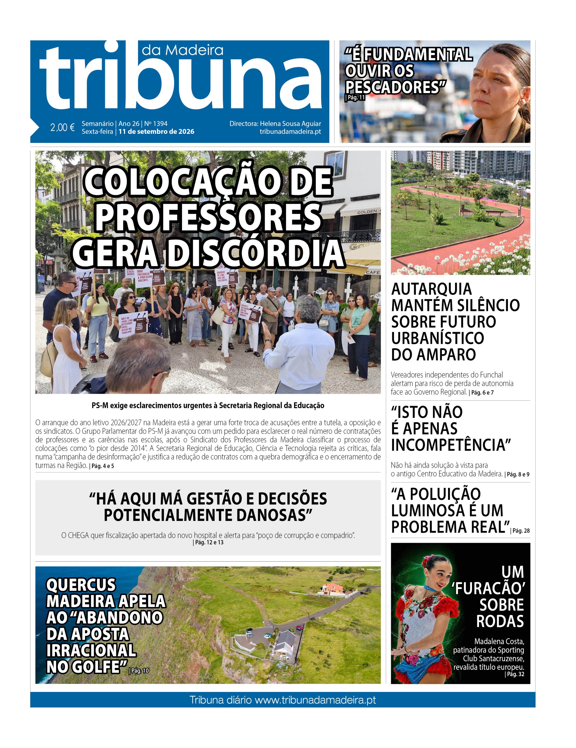 Capa do Semanário Tribuna da Madeira edição 1394