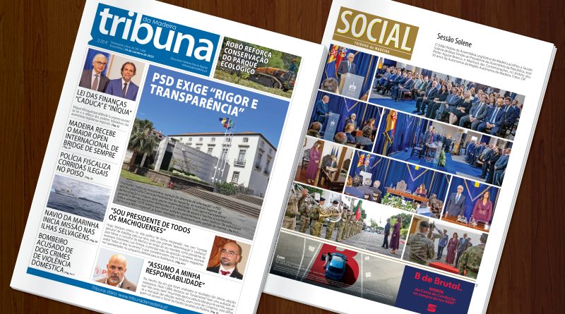 Nas bancas a edição 1349 do Tribuna da Madeira
