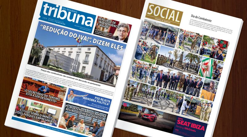 Nas bancas a edição 1373 do Tribuna da Madeira